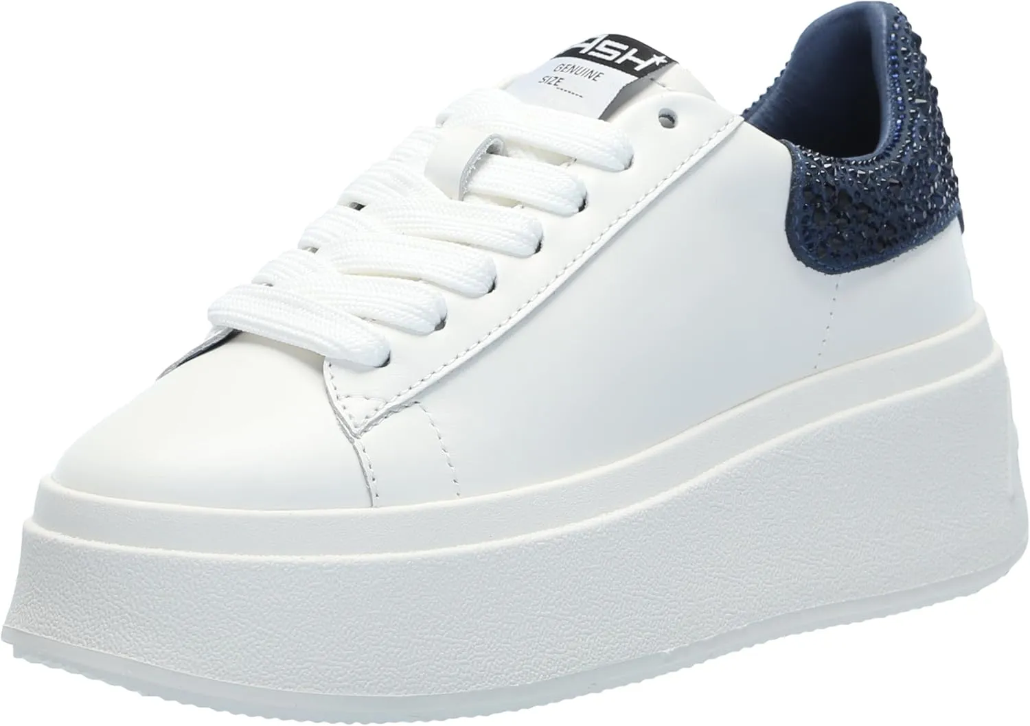 ASH Women's Moby Strass Platform Embellished Fashion Sneaker with Crystal Accents, Stylish Design for Casual Wear