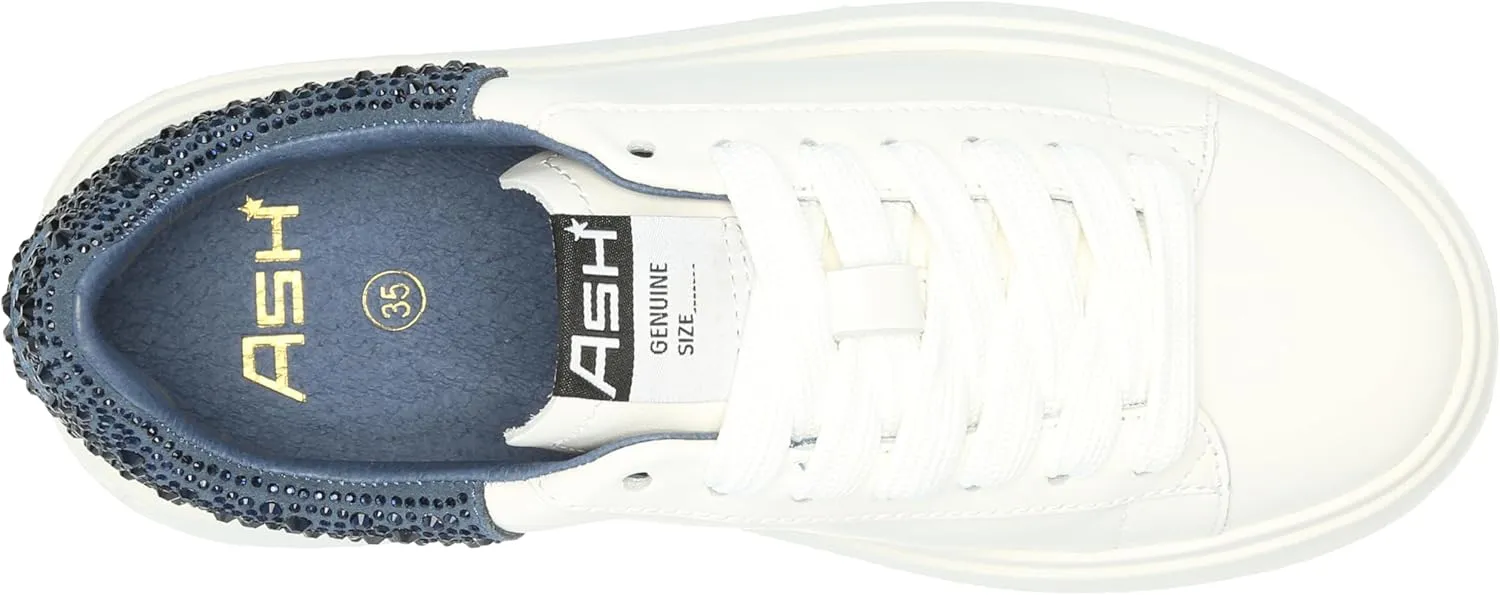ASH Women's Moby Strass Platform Embellished Fashion Sneaker with Crystal Accents, Stylish Design for Casual Wear