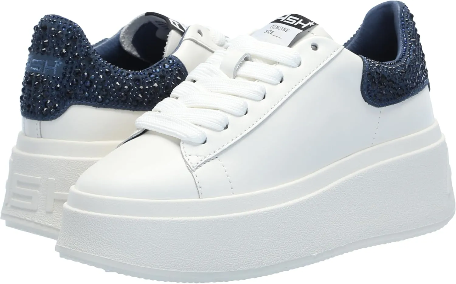 ASH Women's Moby Strass Platform Embellished Fashion Sneaker with Crystal Accents, Stylish Design for Casual Wear