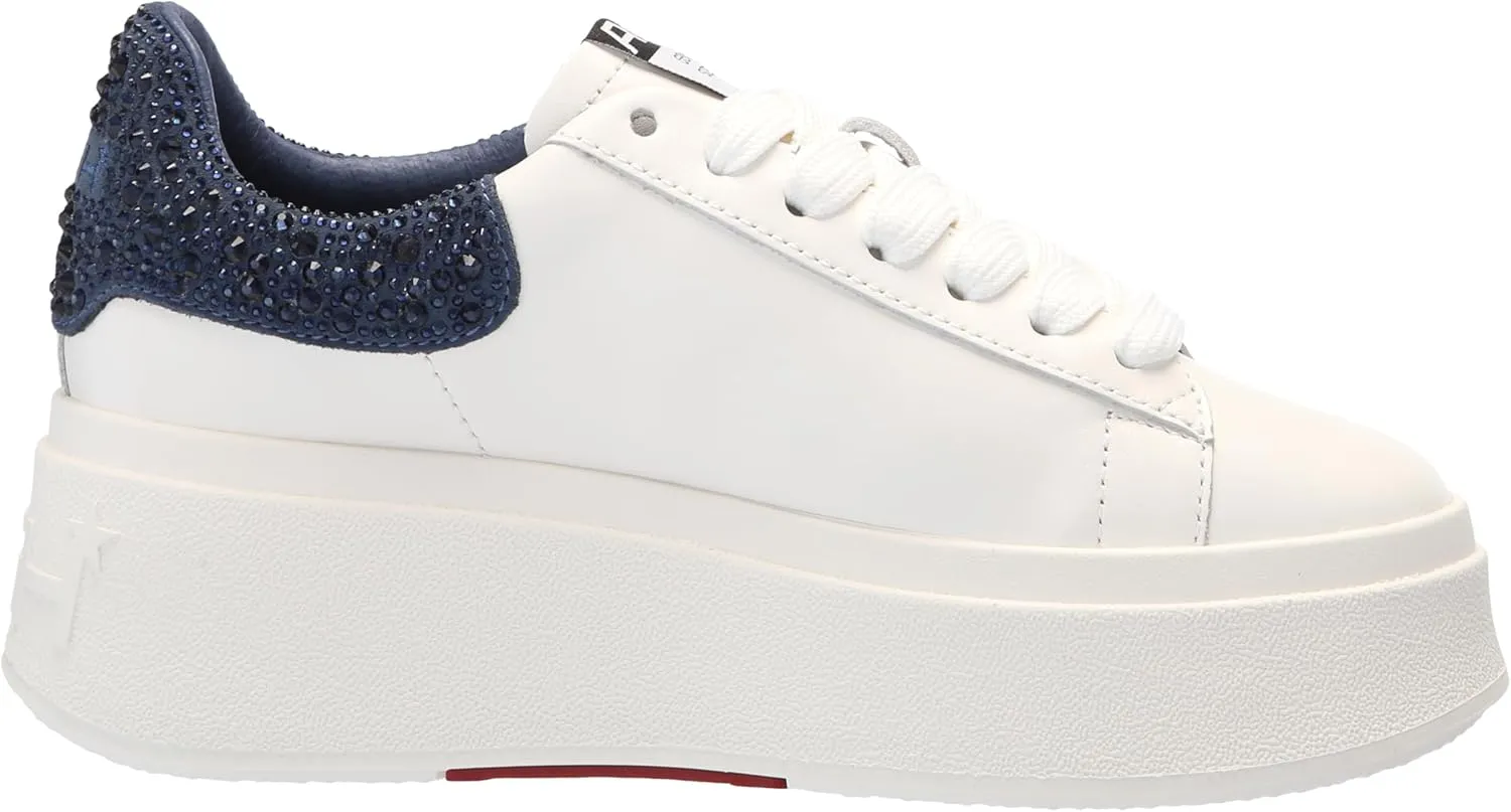 ASH Women's Moby Strass Platform Embellished Fashion Sneaker with Crystal Accents, Stylish Design for Casual Wear
