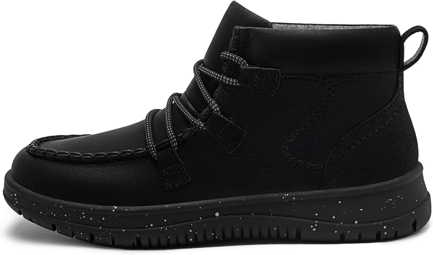 Athlefit Women's Lace Up Ankle Boots Casual Comfortable Lightweight Walking Flat Ankle Booties Boat Shoes