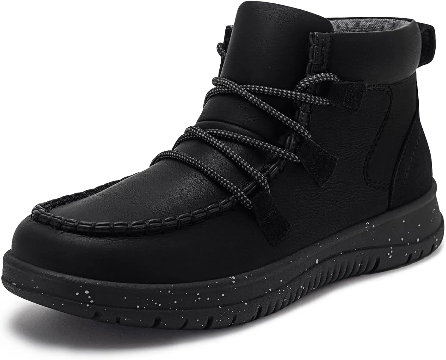 Athlefit Women's Lace Up Ankle Boots Casual Comfortable Lightweight Walking Flat Ankle Booties Boat Shoes