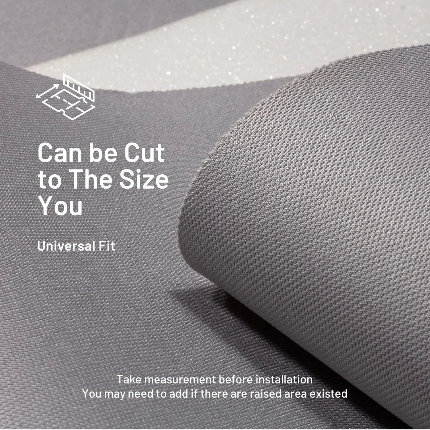 Auto Headliner Fabric 120" L × 60" W Stylish Mesh with Foam Backing - Tube Packaging - Gray Interior Replacement Material for Car/Truck/SUV/RV Roof - Home Repair/DIY Headliner Material