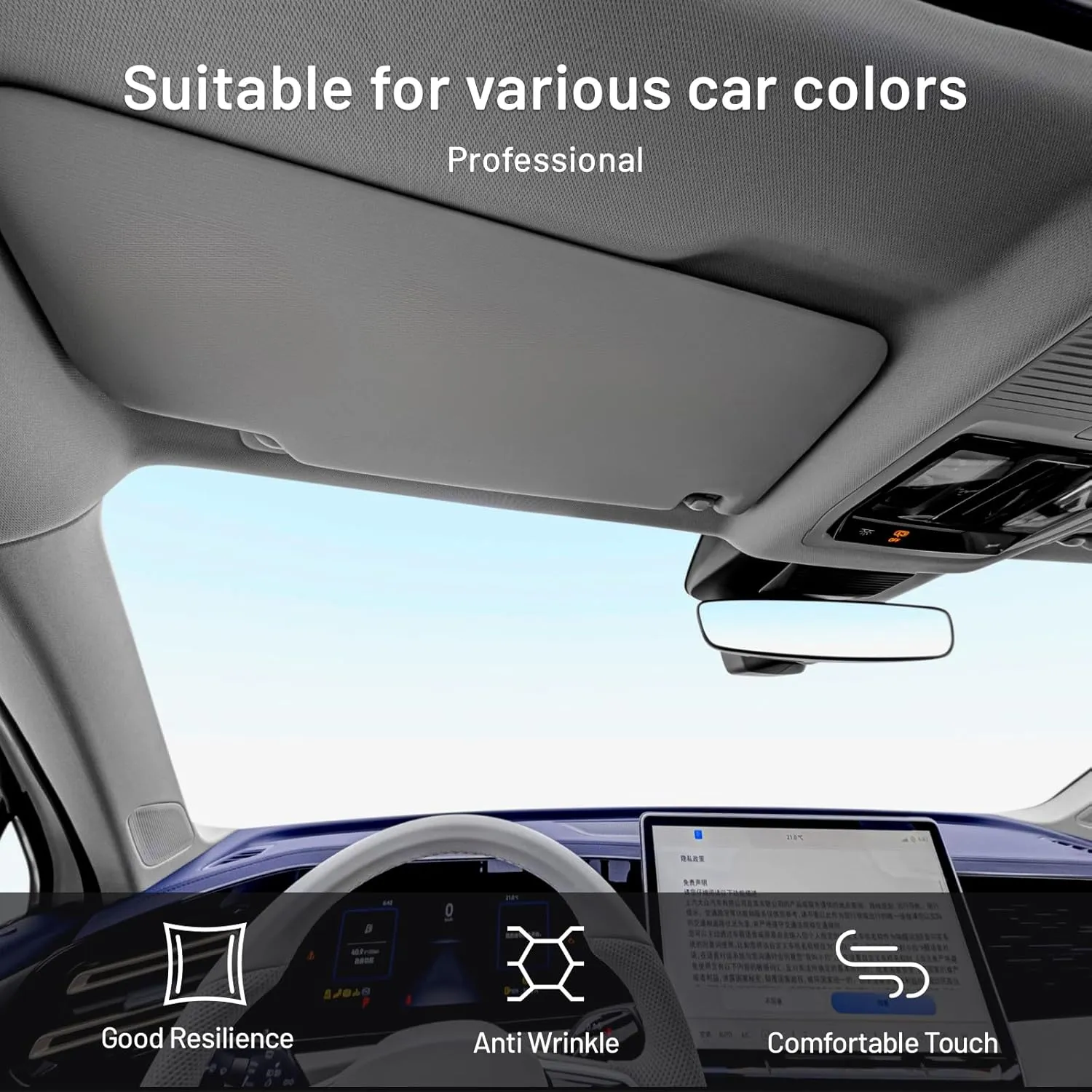 Auto Headliner Fabric 120" L × 60" W Stylish Mesh with Foam Backing - Tube Packaging - Gray Interior Replacement Material for Car/Truck/SUV/RV Roof - Home Repair/DIY Headliner Material