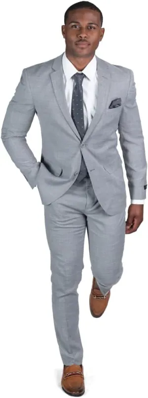 AZAR MAN Slim Fit Mens Solid Suit 2 Button Notch Lapel ZF10036A