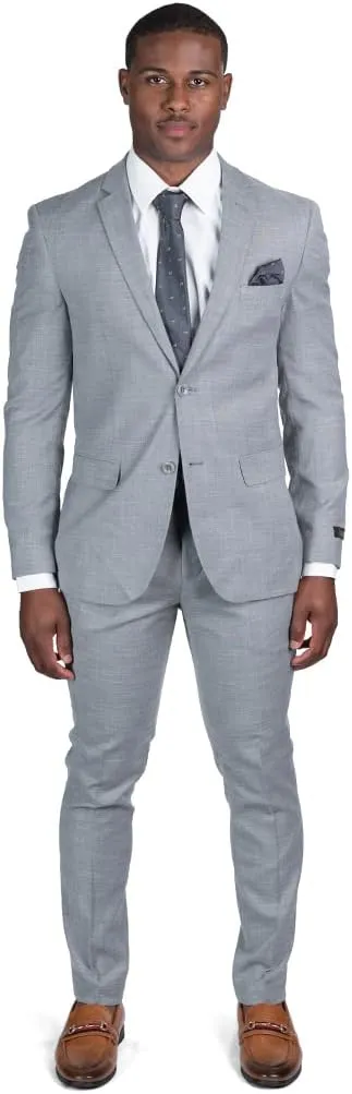 AZAR MAN Slim Fit Mens Solid Suit 2 Button Notch Lapel ZF10036A