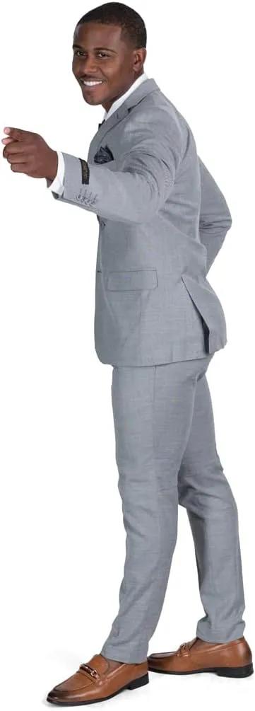 AZAR MAN Slim Fit Mens Solid Suit 2 Button Notch Lapel ZF10036A