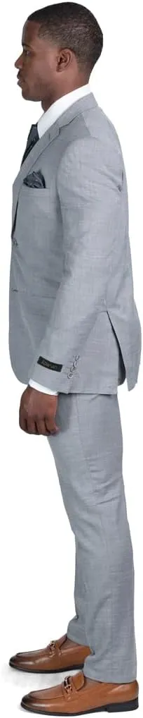 AZAR MAN Slim Fit Mens Solid Suit 2 Button Notch Lapel ZF10036A