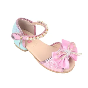 Baby's Breath Luna Open-Toe Kids Dress Shoes (Pink)