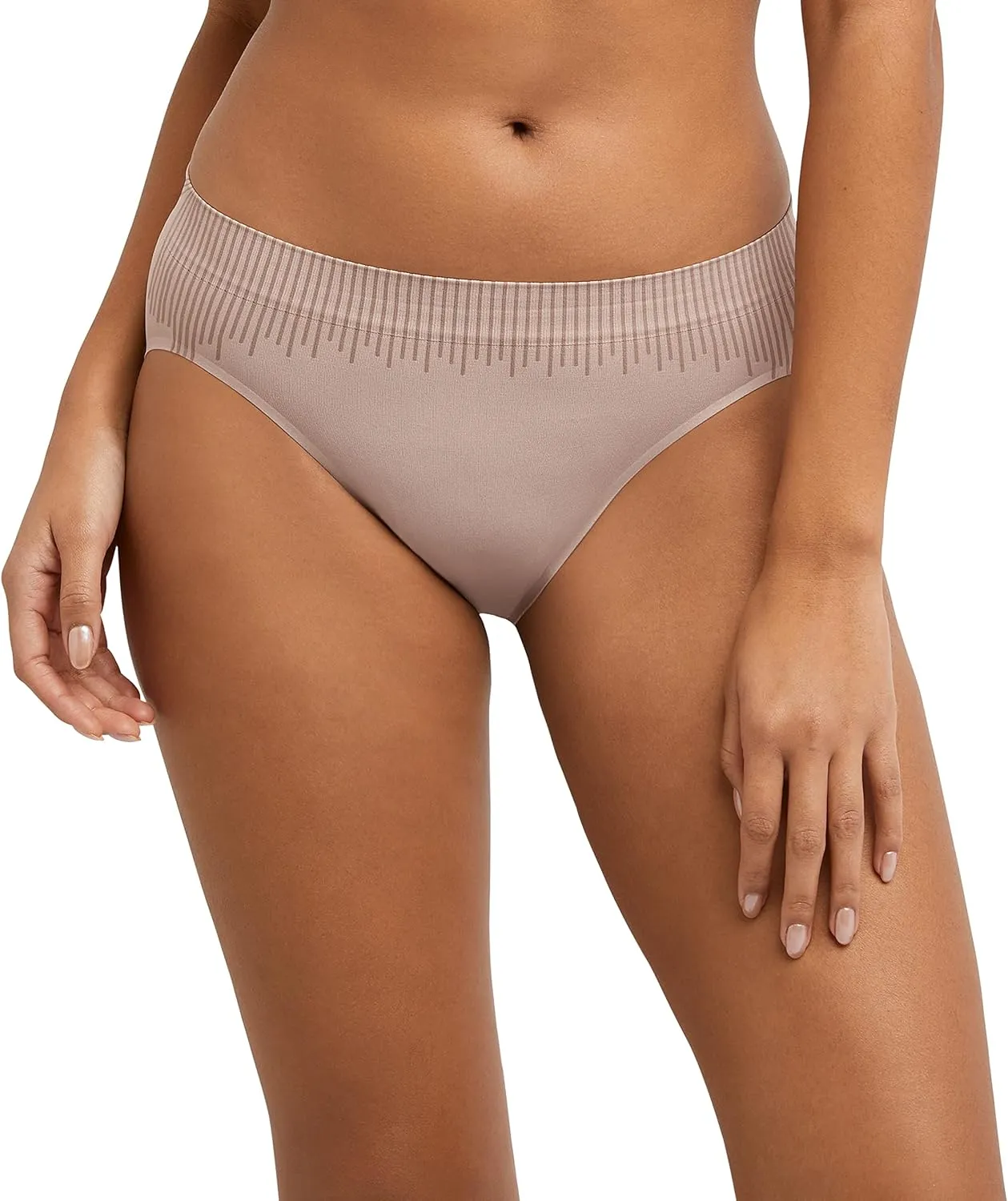 Bali Women's Seamless Underwear Pack, Comfort Revolution Seamless Hi-Cut Panties, No-Show Underwear for Women, 3-Pack