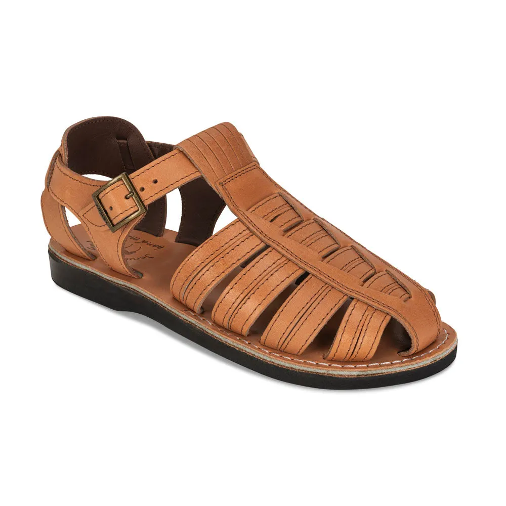 Barak - Leather Closed Toe Sandal | Tan