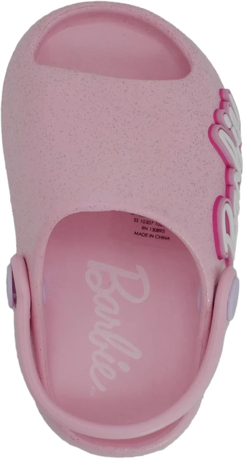 Barbie Toddler Girls' Cloud Slides - Cute & Comfy Slip-On Sandals for Summer, Pool, or Beach
