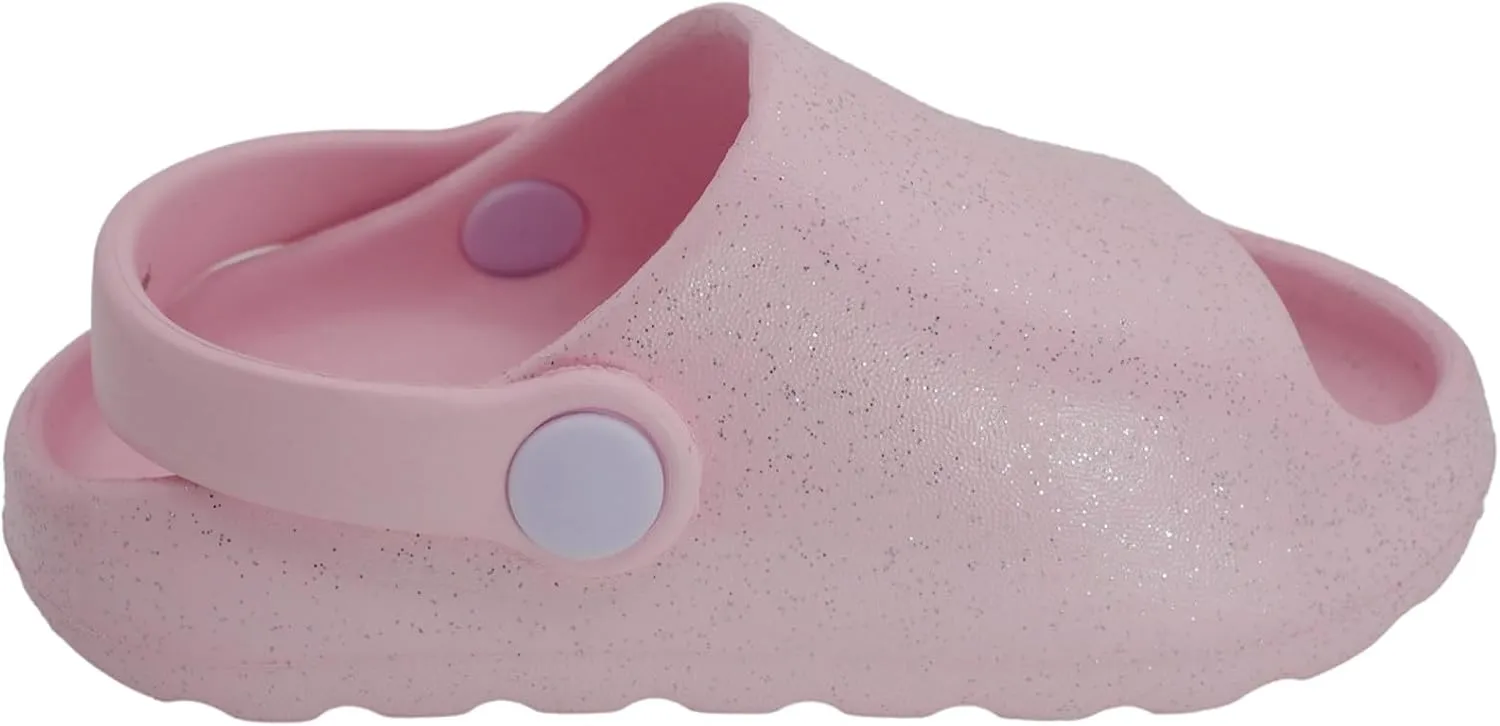 Barbie Toddler Girls' Cloud Slides - Cute & Comfy Slip-On Sandals for Summer, Pool, or Beach