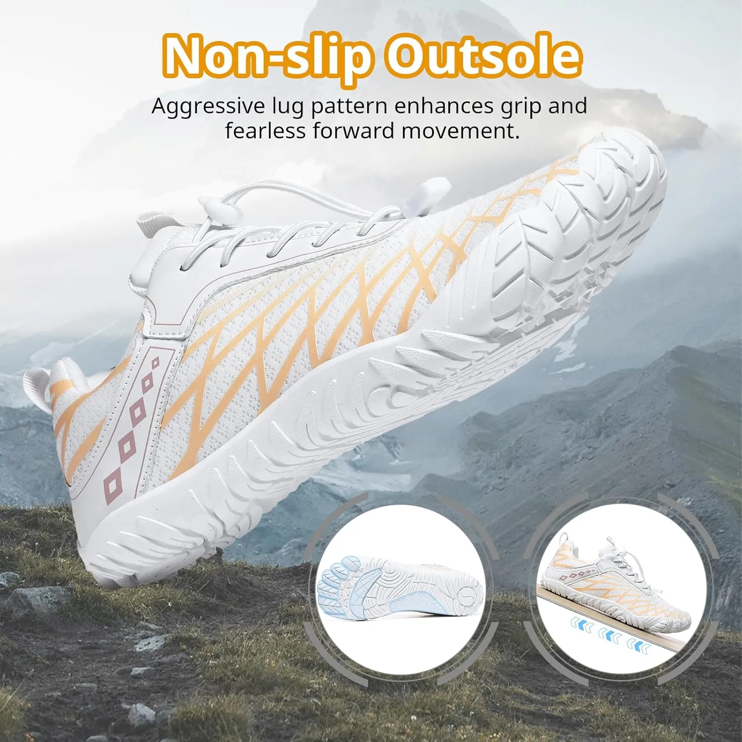 Barefoot Shoes Women Men Wide Toe Box Minimalist Cross Training Shoes Hike Footwear Trail Running Hiking Comfortable Walking