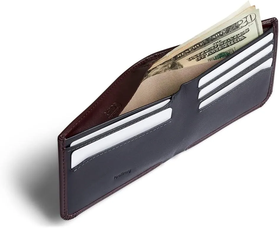 Bellroy Hide & Seek Wallet (Slim Leather Bifold Design, RFID Protected, Holds 5-12 Cards, Coin Pouch, Flat Note Section, Hidden Pocket)
