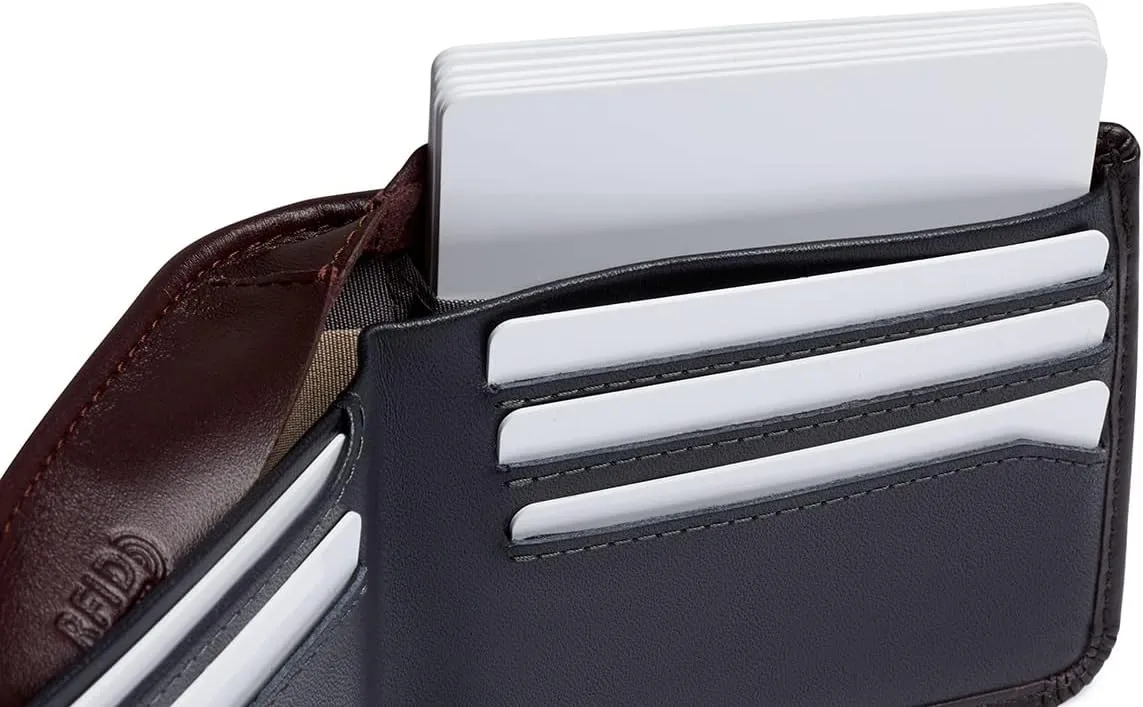 Bellroy Hide & Seek Wallet (Slim Leather Bifold Design, RFID Protected, Holds 5-12 Cards, Coin Pouch, Flat Note Section, Hidden Pocket)