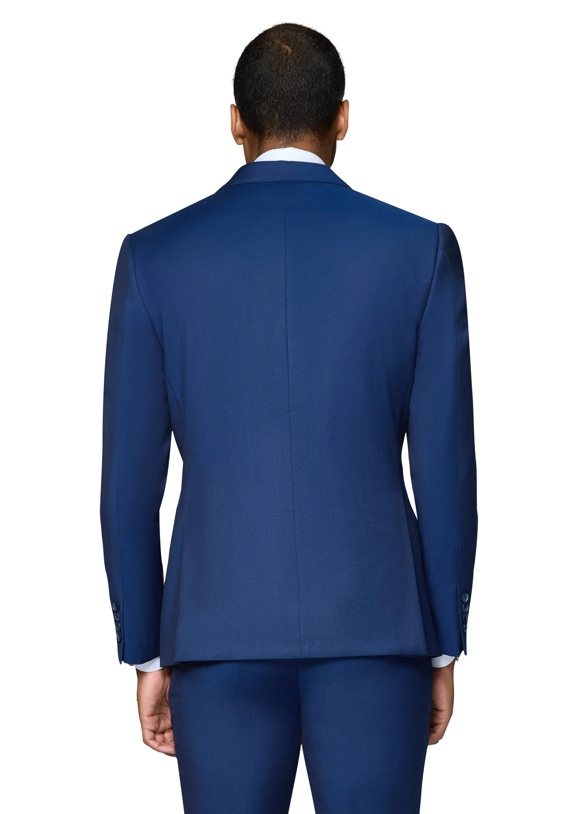 Bergamo Elegant - Reda | Slim 2-Piece Notch Solid New Blue Suit