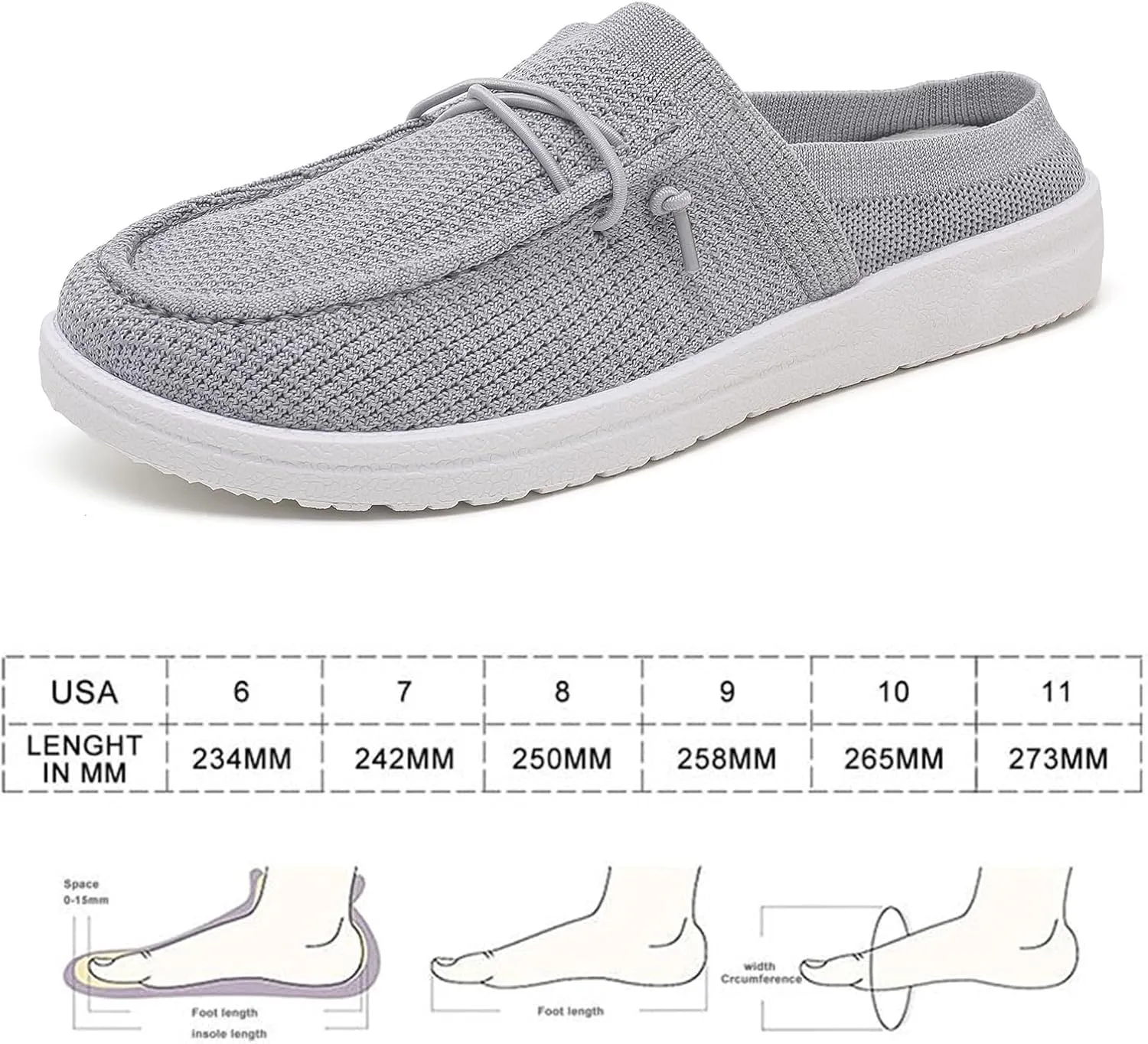 Betrue Women's Lightweight Slip On Loafers Shoes for Women,Breathable Mules Womens Non Slip Loafers Casual Canvas Backless Shoes