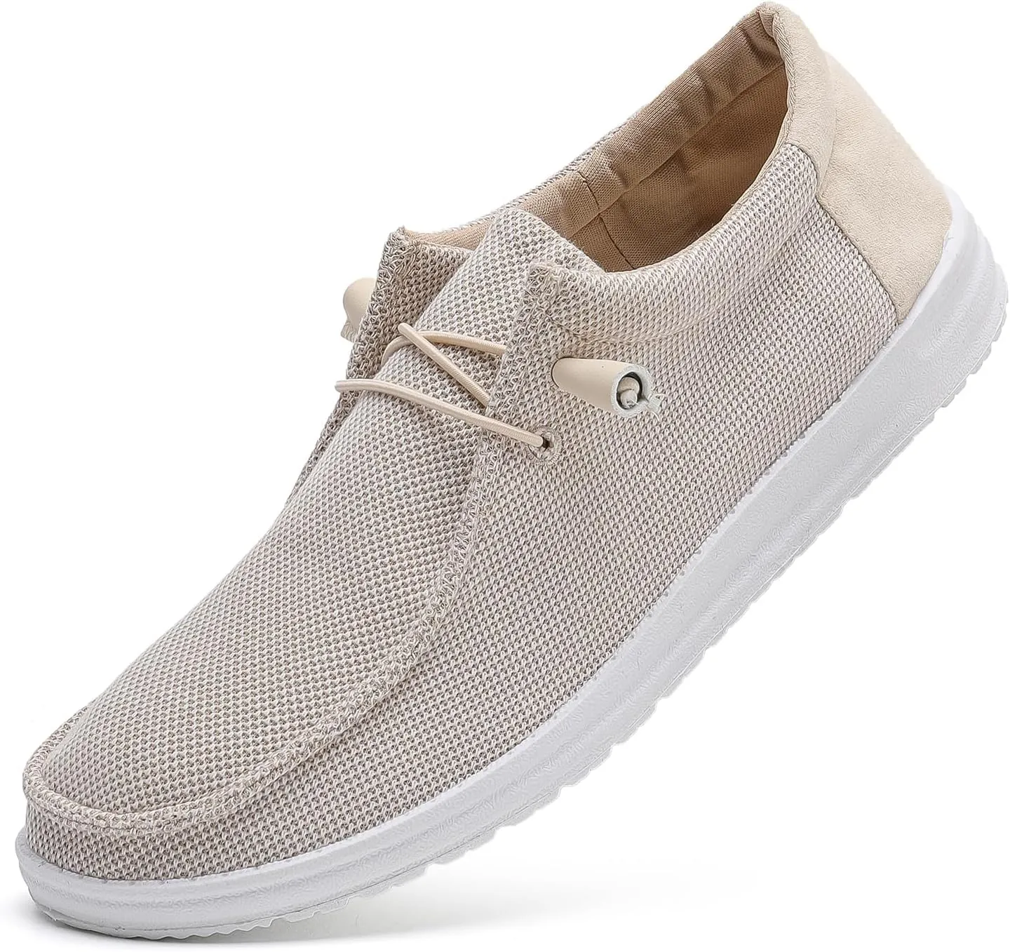 BETYSWEAR Men's Casual Slip-On Loafers - Lightweight Breathable Canvas Boat Shoes for Men