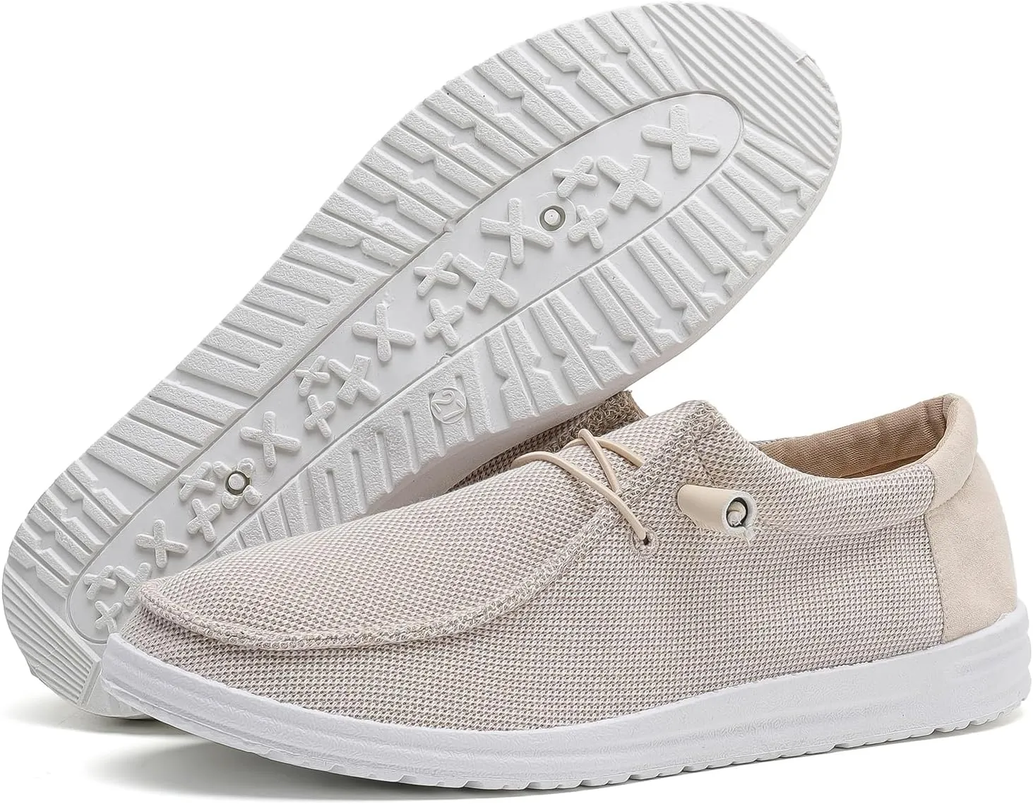 BETYSWEAR Men's Casual Slip-On Loafers - Lightweight Breathable Canvas Boat Shoes for Men