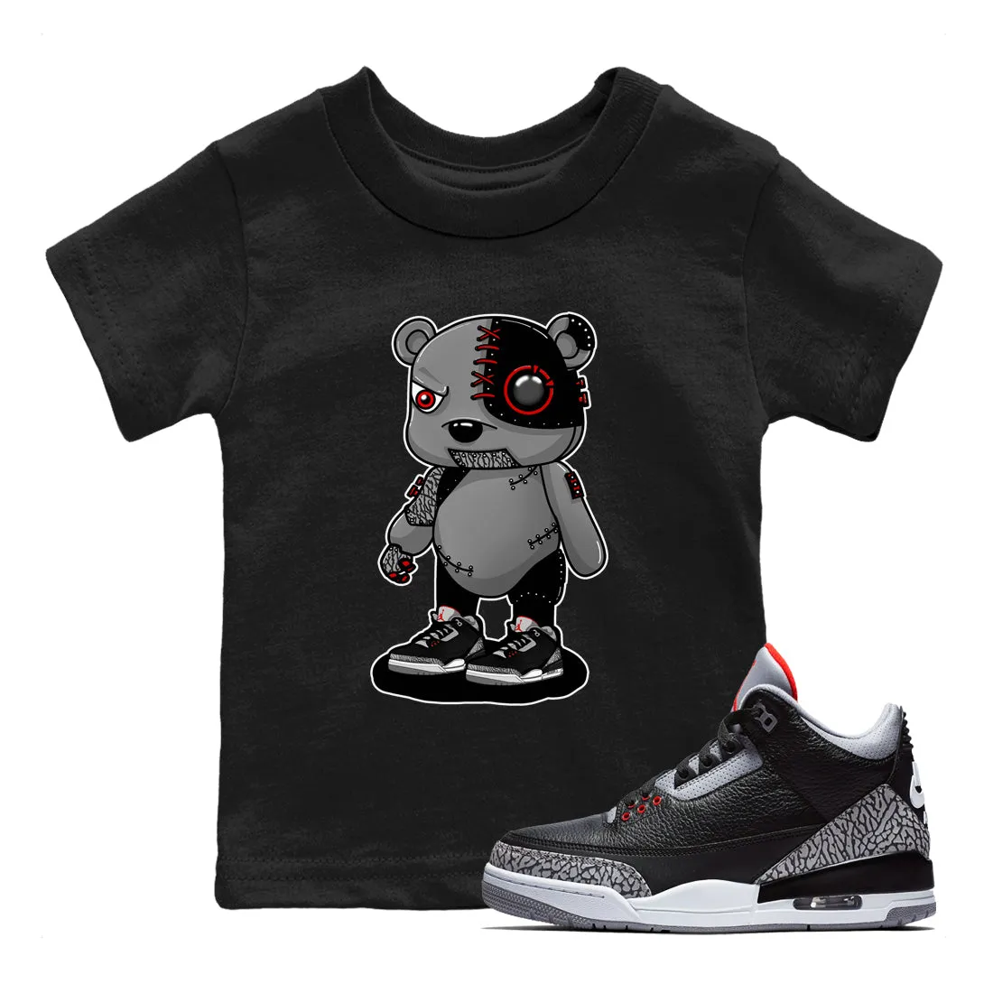 Big-ticket savings Bear Cyborg Air Black Kids - Virtual Sneaker Cement Tees Jordan SNRT 3