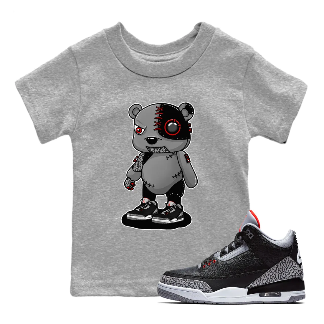 Big-ticket savings Bear Cyborg Air Black Kids - Virtual Sneaker Cement Tees Jordan SNRT 3