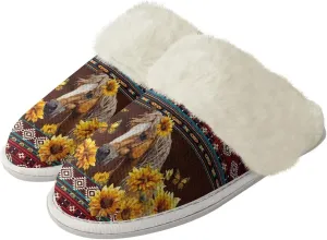 Binienty Slippers for Women Indoor Warm Comfy Slip On Fluffy Bedroom House Slippers Anti-Skid
