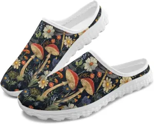 Binienty Women Mules Breathable Mesh Slip on Backless Walking Sneakers for Outings Shopping Camping