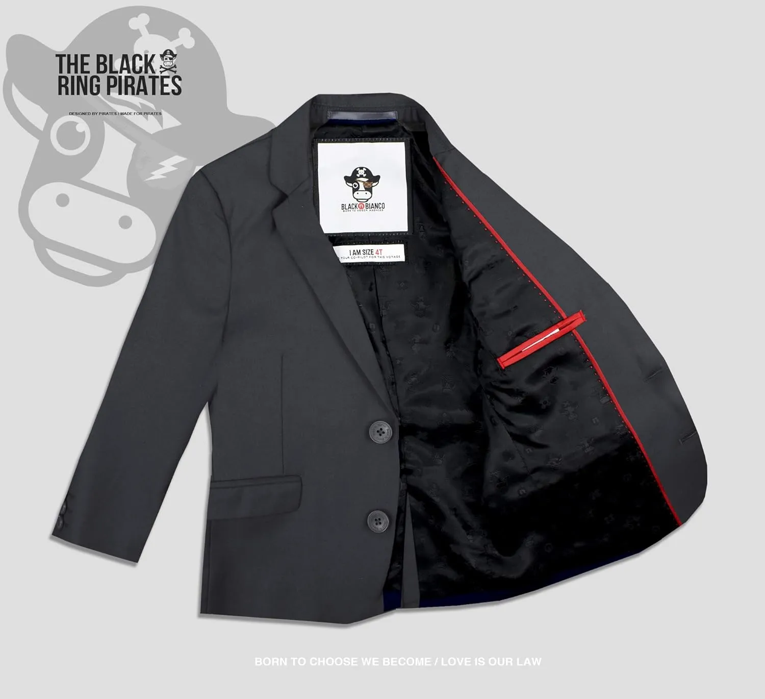 Black n Bianco Boys' First Class Slim Fit Suits Lightweight Style. Presented by Baby Muffin