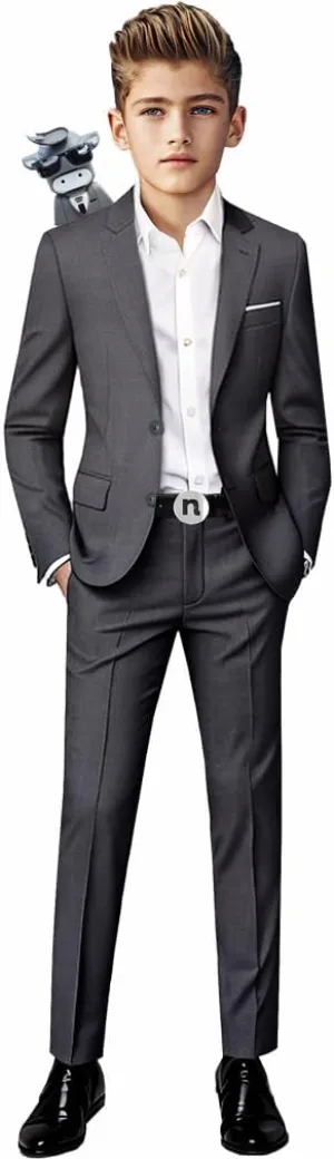 Black n Bianco Boys' First Class Slim Fit Suits Lightweight Style. Presented by Baby Muffin