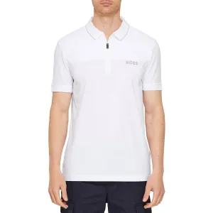 BOSS Philix Slim Fit Golf Polo Shirt - White