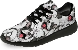 Boston Terrier Print Running Shoes for Women Men Tennis Walking 3D Print Sneakers Gifts for Mom Dad