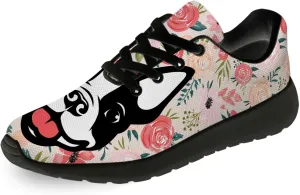 Boston Terrier Print Running Shoes for Women Men Tennis Walking 3D Print Sneakers Gifts for Mom Dad