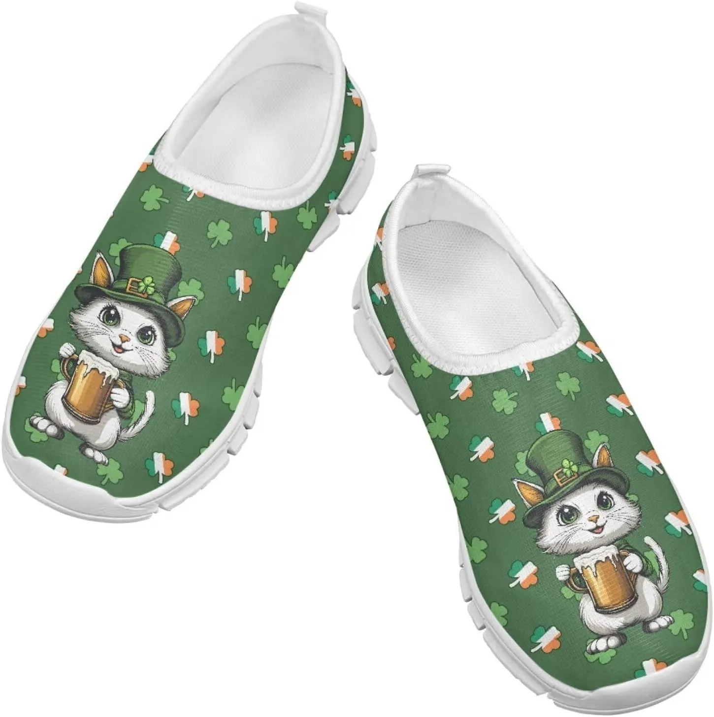 Boys Slip On Shoes Little Kids Tennis Shoes St. Patrick's Day Shoes