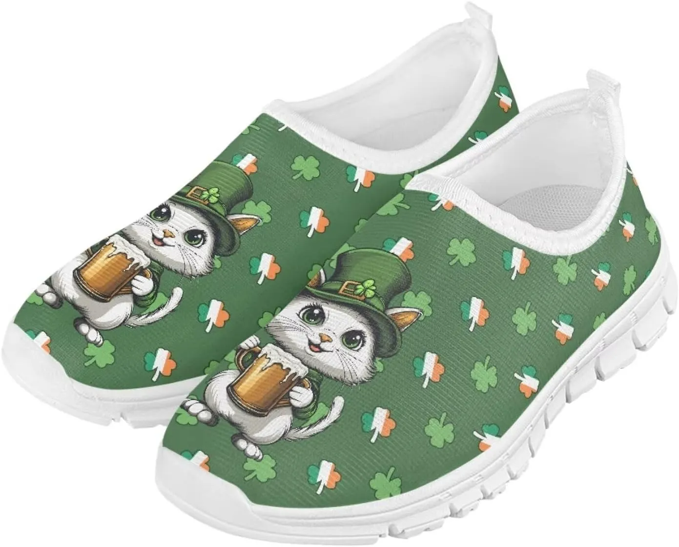 Boys Slip On Shoes Little Kids Tennis Shoes St. Patrick's Day Shoes