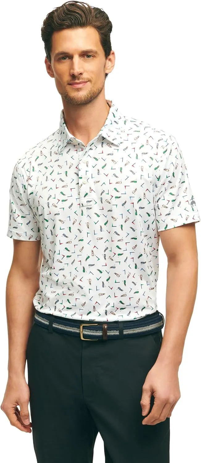 Brooks Brothers Men's Performance Stretch Short Sleeve Golf Polo Shirt