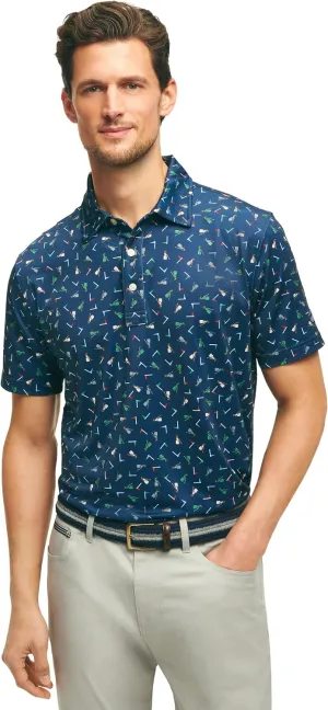 Brooks Brothers Men's Performance Stretch Short Sleeve Golf Polo Shirt