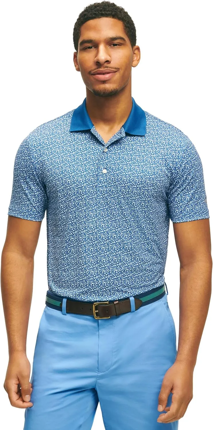 Brooks Brothers Men's Performance Stretch Short Sleeve Golf Polo Shirt