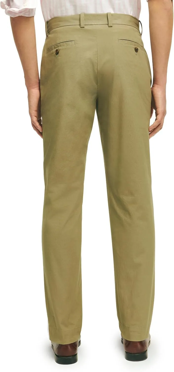 Brooks Brothers Men's Stretch Supima Cotton Poplin Chino Slim Fit Pants