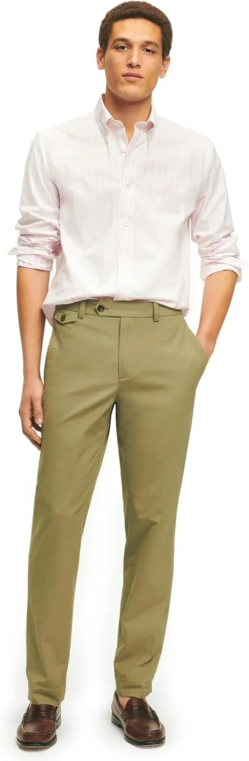 Brooks Brothers Men's Stretch Supima Cotton Poplin Chino Slim Fit Pants