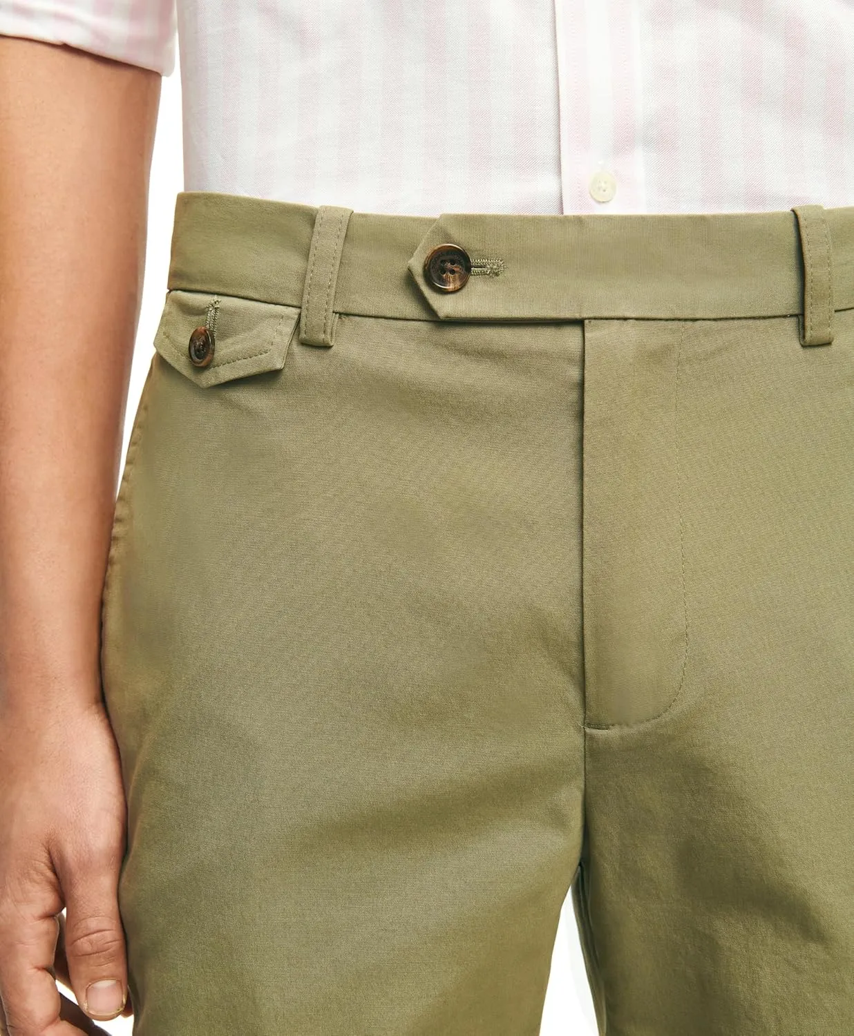 Brooks Brothers Men's Stretch Supima Cotton Poplin Chino Slim Fit Pants