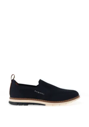 Bugatti Men’s Slip-On Breathable Knit Shoes, Navy