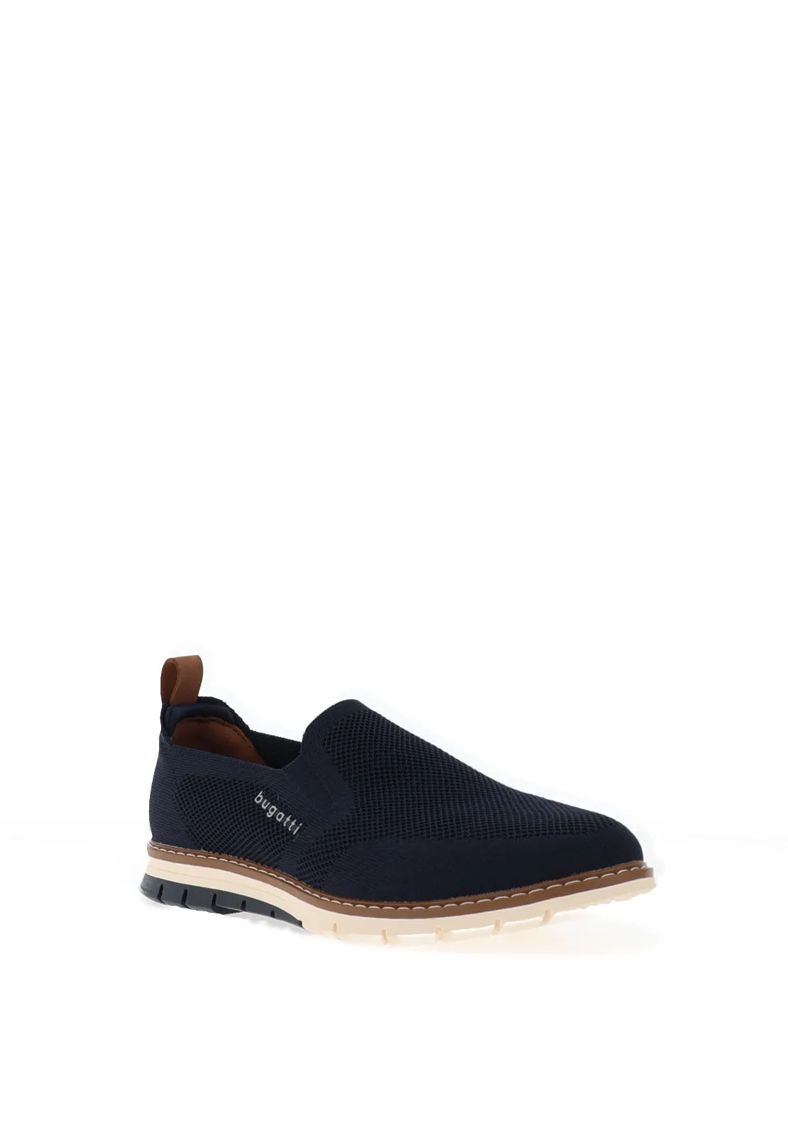 Bugatti Men’s Slip-On Breathable Knit Shoes, Navy