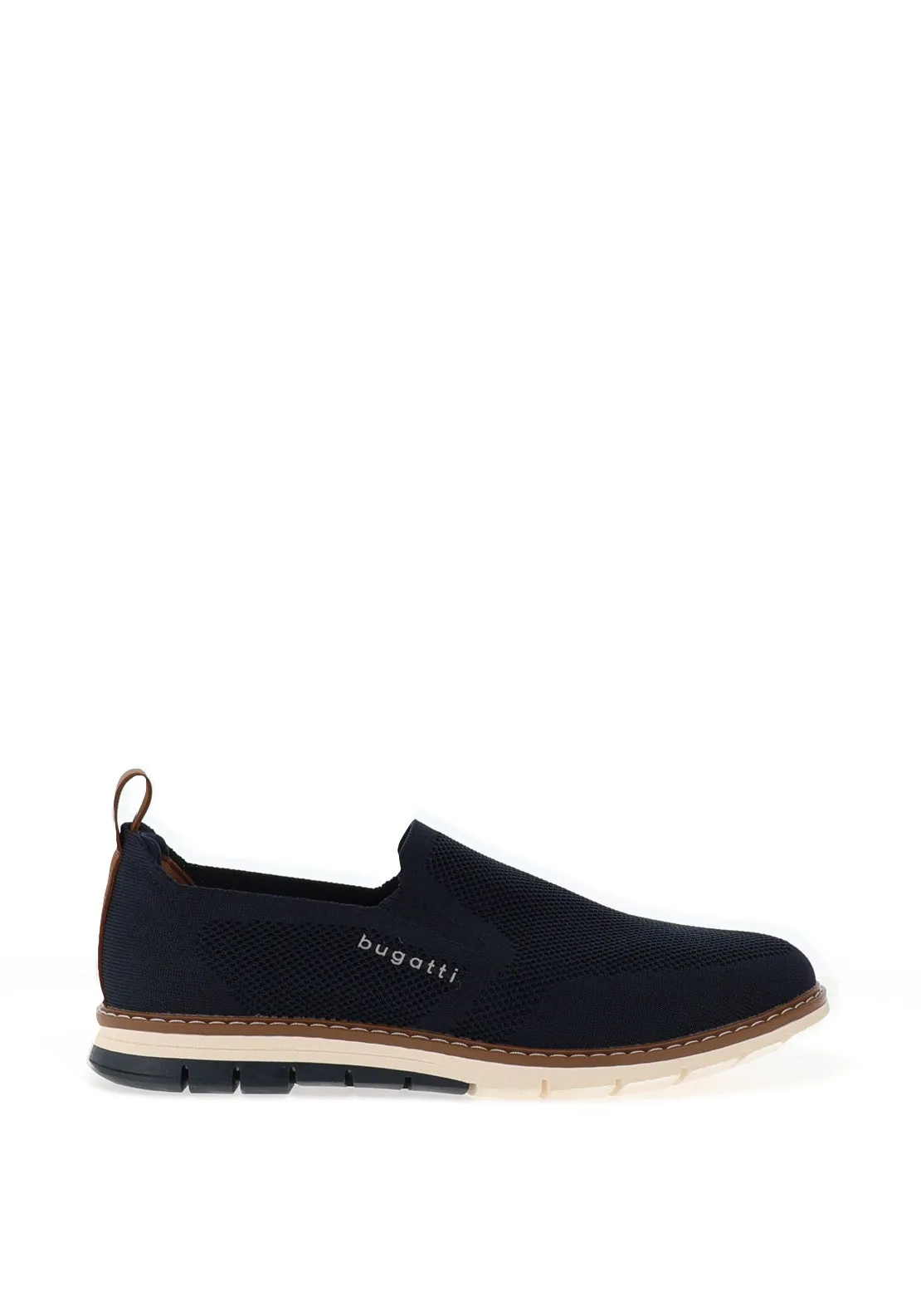 Bugatti Men’s Slip-On Breathable Knit Shoes, Navy