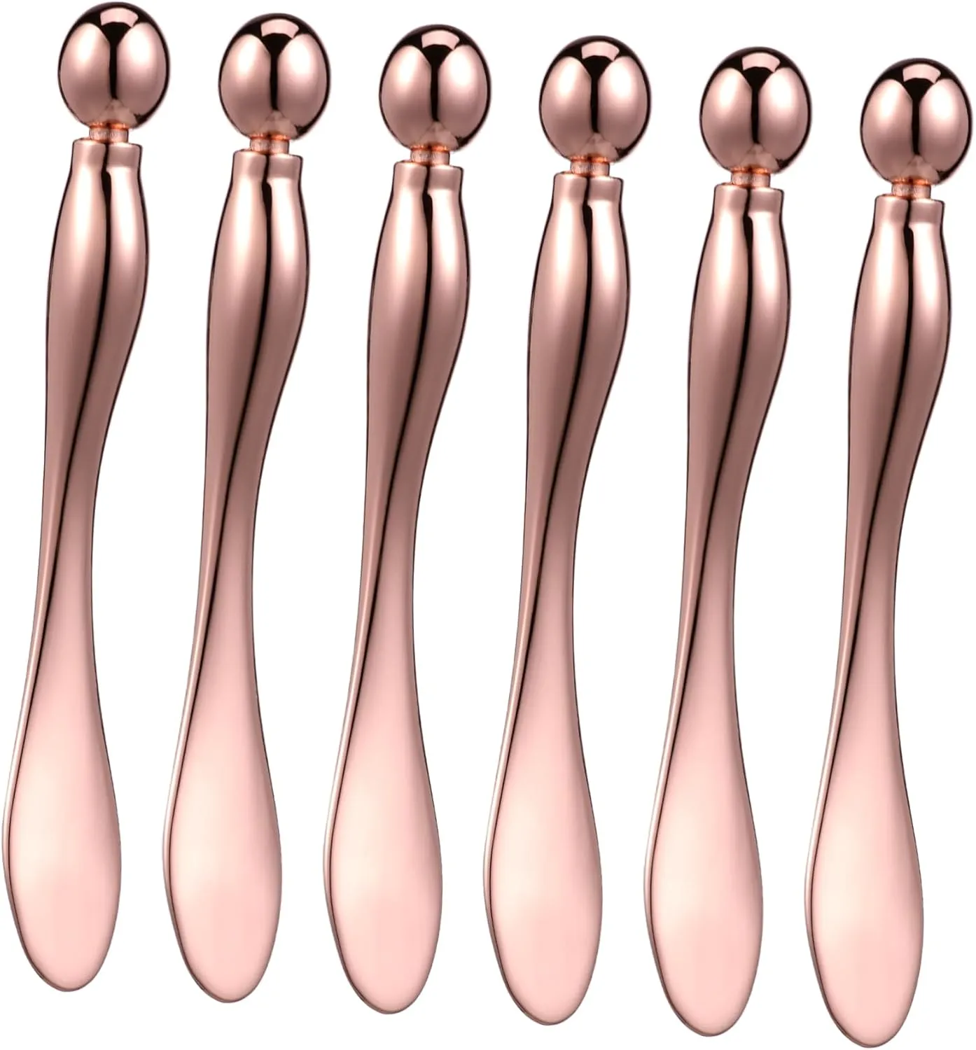 Cabilock Facial Device Eye Cream Applicator Metal Eye Roller Mini Spatula Beauty Tool Moisturizer Device Travel-friendly Set
