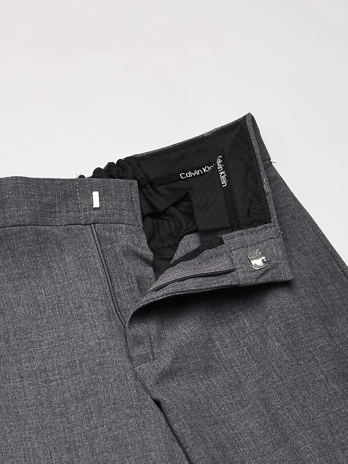 Calvin Klein Boys' Flat Bi-Stretch Dress Pant, Straight Leg Fit, Belt Loops & Front Pockets