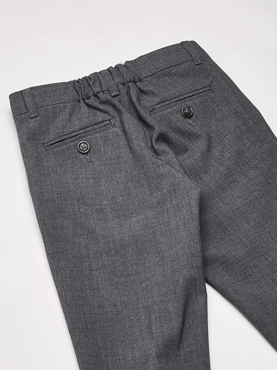 Calvin Klein Boys' Flat Bi-Stretch Dress Pant, Straight Leg Fit, Belt Loops & Front Pockets