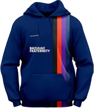 Campus Sophisticate Men's Premium Hoodie ΒΑΣΙΛΙΑΣ (King) Fraternity | Soft Breathable Lightweight Sport Sweatshirt
