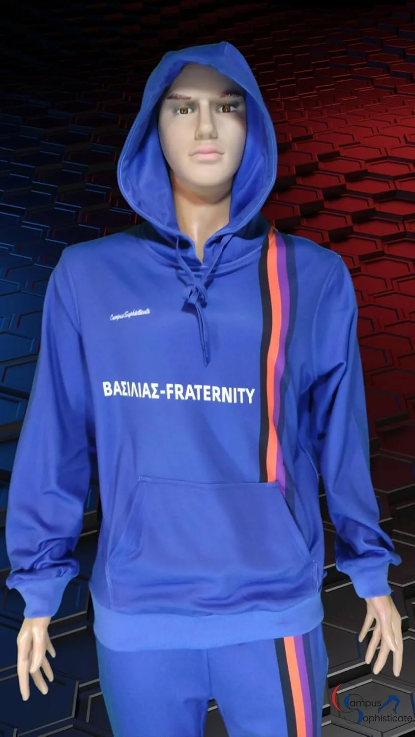 Campus Sophisticate Men's Premium Hoodie ΒΑΣΙΛΙΑΣ (King) Fraternity | Soft Breathable Lightweight Sport Sweatshirt