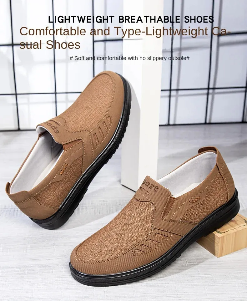Canvas Sole and Shoes Middle-aged Fast shipping Single Non-slip Size Large Shoes Men's Casual Shoes Black Friday sale Elderly Breathable Father